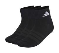 adidas Unisex THIN&LIGHT SPORTSWEAR ANKLE SOCKS 3 PAIR PACK, black/black/white, 10.5-12.5