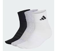 adidas Unisex THIN&LIGHT SPORTSWEAR ANKLE SOCKS 3 PAIR PACK, medium grey heather/white/black, 4.5-6