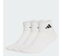 adidas Unisex THIN&LIGHT SPORTSWEAR ANKLE SOCKS 3 PAIR PACK, white/white/black, 8.5-10