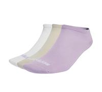 adidas Unisex Thin Linear Low-Cut Socks 3 Pairs, Powder Plum/White/Halo Mint, 8.5-10
