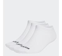 adidas Unisex Thin Linear Low-Cut Socks 3 Pairs, White/Black, 6.5-8