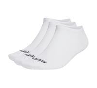 adidas Unisex Thin Linear Low-Cut Socks 3 Pairs, White / Black, 8.5-10