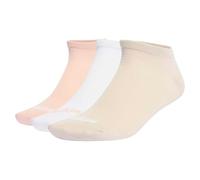 adidas Unisex Thin Linear Low-Cut Socks 3 Pairs, wonder alumina/blush pink/white, 10.5-12.5
