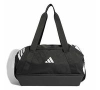 adidas Unisex Tiro Duffle Bag Small with Bottom Compartment Duffel Bag, Black/White, One Size