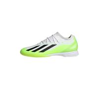 adidas Unisex X Crazyfast.3 Indoor Boots Football, Cloud White/Core Black/Lucid Lemon, 10 UK