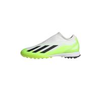 adidas Unisex X Crazyfast.3 Laceless Turf Boots, Cloud White/Core Black/Lucid Lemon, 10.5 UK