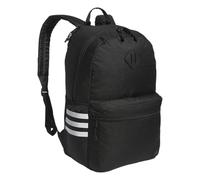 adidas Unisex's 3-Stripe Classic Backpack for Men and Women, Bag with Laptop Sleeve, Black/White/5.0, One Size