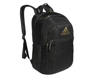 adidas Unisex's Excel Backpack for Men & Women - Durable Large Athletic Laptop Bag, 7.0/Black/Gold Metallic 2.0, One Size