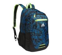 adidas Unisex's Foundation Backpack (38l) Durable Large Athletic Student Laptop Book Bag for Boys/Girls, Outline Bos Toss Pulse Blue/Black/Lucid Lemon Yellow, One Size