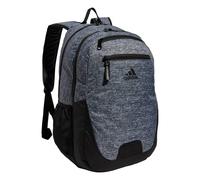 adidas Unisex's Foundation Backpack for Laptop, Large Durable Athletic Gym Bag, Jersey Onix Grey/Black, One Size