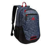 adidas Unisex's Foundation Backpack (38l) Durable Large Athletic Student Laptop Book Bag for Boys/Girls, Adi Collage Jersey Onix-Grey/Black/Vivid Red, One Size