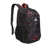 adidas Unisex's Foundation Backpack (38l) Durable Large Athletic Student Laptop Book Bag for Boys/Girls, Galaxy Camo Black-Bright Red/Black/Bright Red, One Size