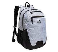 adidas Unisex's Foundation Backpack for Laptop, Book Sleeve, Large Durable Athletic Gym Bag, Two Tone White/Black, One Size