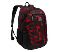 adidas Unisex's Foundation Backpack for Laptop, Large Durable Athletic Gym Bag, Nomad Digi Camo Vivid Red-Black/Black/Silver Metallic, One Size