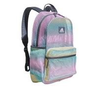 adidas Unisex's Hermosa Mesh Backpack, See-Through Transparent Clear Festival Bag, Gradient Flash Aqua/Onix Grey/2.0, One Size
