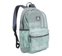 adidas Unisex's Hermosa Mesh Backpack, See-Through Transparent Clear Festival Bag, Semi Flash Aqua Blue/Onix Grey/2.0, One Size