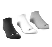 Adidas Unisex's Low Cut 3PP Socks, Medium Grey Heather/White/Black, L