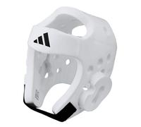 adidas Unisex's WT Taekwondo Martial Arts Dipped Foam Head Guard Protector, White, Medium