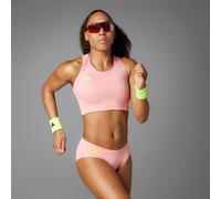 adidas Vest Top Womens Adizero Essentials Running Tank Crop Pink Breathable Gym