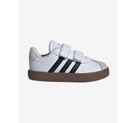 adidas VL Court 2.0 Shoes White Beige Black Baby - 26