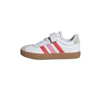 adidas VL Court 3.0 Hook and Loop Shoes Kids, FTWR White/Bright red/Bliss Pink, 1 UK Child