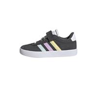 adidas VL Court 3.0 Hook and Loop Shoes Kids, Grey six/Halo Mint/Bliss Lilac, 10 UK Child
