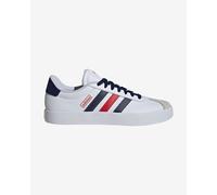 adidas Men's VL Court 3.0 Shoes, Cloud White/Navy Blue/Better Scarlet, 9.5 UK