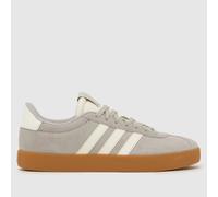 adidas VL Court 3.0 shoes light grey white brown - 9UK