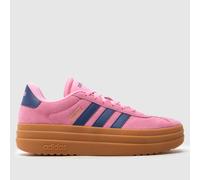 adidas Women's VL Court Bold Shoes, Bliss Pink/Dark Blue/Gold Metallic, 4.5 UK
