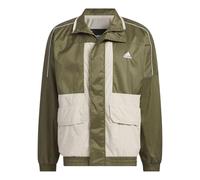 adidas Warding Oversized Fit Woven Full Zip Jacket 'Green White' IK7353 M