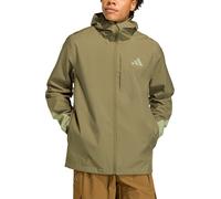 Adidas - Waterproof and windbreaker hiking jacket - MT 2.5L Rain Jacket Stroli Verten for Men - Size L - Green Green L