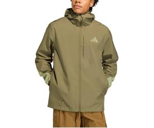Adidas - Waterproof and windbreaker hiking jacket - MT 2.5L Rain Jacket Stroli Verten for Men - Size L - Green Green L