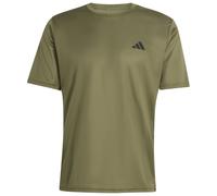 adidas Men's Workout Essentials Base 3-Stripes T-Shirt, Olive strata/Black, XXL