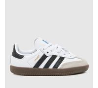 adidas Originals Nursery Samba OG Trainer - White - Size 7