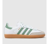 adidas White & Green Samba OG Youth Trainers UK 4 (EU 36?)