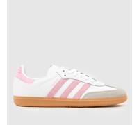 adidas White & Pink Samba OG Girls Youth Trainers UK 3 (EU 35½)