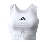 adidas WKF-Approved Female Chest Protector XS - Chest Size (Under Bust): 64 to 71cm - Polyester, Non-See Through, Lightweight Women’s Sports Bra, Chest Guard for Karate, Taekwondo, & Kickboxing White