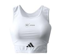 adidas WKF-Approved Female Chest Protector XS - Chest Size (Under Bust): 64 to 71cm - Polyester, Non-See Through, Lightweight Women’s Sports Bra, Chest Guard for Karate, Taekwondo, & Kickboxing White