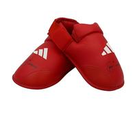 adidas WKF Foot Protector - Karate Foot Guards with Soft Impact Foam Padding, Elasticated Straps and Hook-and-Loop Fastening for Martial Arts Training and Sparring - Red, Large (UK 8-10)