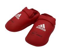 adidas WKF Karate Martial Arts Foot Protector (Red, XLarge)
