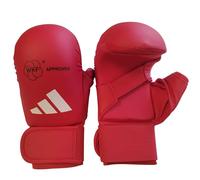 adidas Unisex's WKF Karate Mitts with Thumb, Red, Large