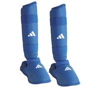 adidas WKF Karate Shin And Removable Instep Pads (Blue, Large)