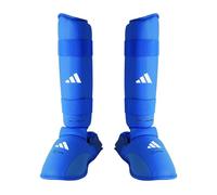adidas WKF Karate Shin And Removable Instep Pads (Blue, XLarge)