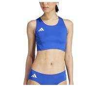 Adidas Adizero Essentials Crop Sports Top Blue S Woman