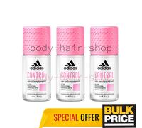 adidas Control Antiperspirant Roll-On Deodorant for Her, 48 Hours Dry Protection and Long-Lasting Freshness, Vegan, 50 ml