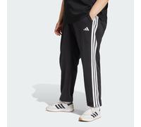 adidas Female Essentials 3-Stripes French Terry Cuffed Pants (Plus Size) 3XL (Plus Size) Black/White