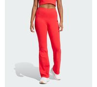 adidas Women's ESSENTIALS SMALL LOGO FLARED LEGGINGS, Pure Ruby/Black, XXL