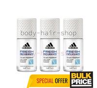 Adidas Women Fresh Endurance Deodorant Roll-On 72H Sweat Odor Control 3-Pack