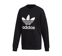 adidas Women TRF CREW SWEAT 34-Sweatshirt - Black/White, Size 40