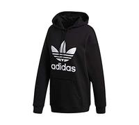 adidas WoMens Trefoil Hoodie - Black/White - Size Large